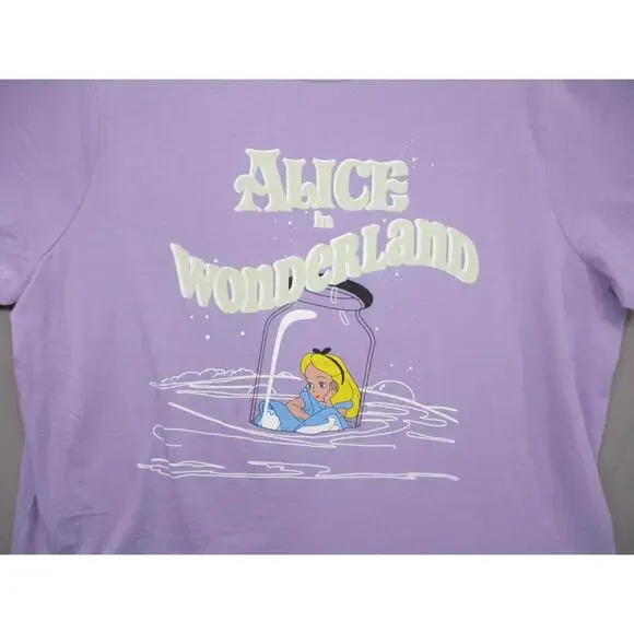 Disney Purple Quirky Pop Culture Graphic Tee T-Shirt Unisex Women Size‎ XL - Picture 2 of 7